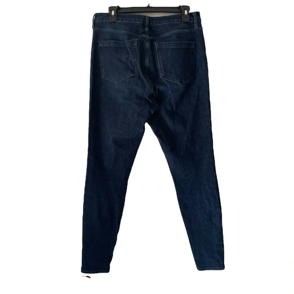 Reiss Skye High Rise Cotton Blend Skinny Dark Blue Wash Denim‎ Jeans Women Sz 32